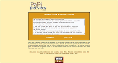 Desktop Screenshot of papi-pervers.com